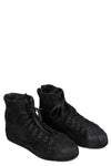 Nizzastar high top reversed leather sneaker, Black
