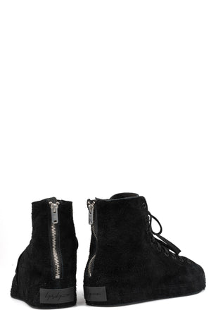 Nizzastar high top reversed leather sneaker, Black