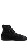 Nizzastar high top reversed leather sneaker, Black