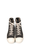 Sneaks coated canvas high top sneakers, Gravel/Milk/Milk