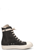 Sneaks coated canvas high top sneakers, Gravel/Milk/Milk