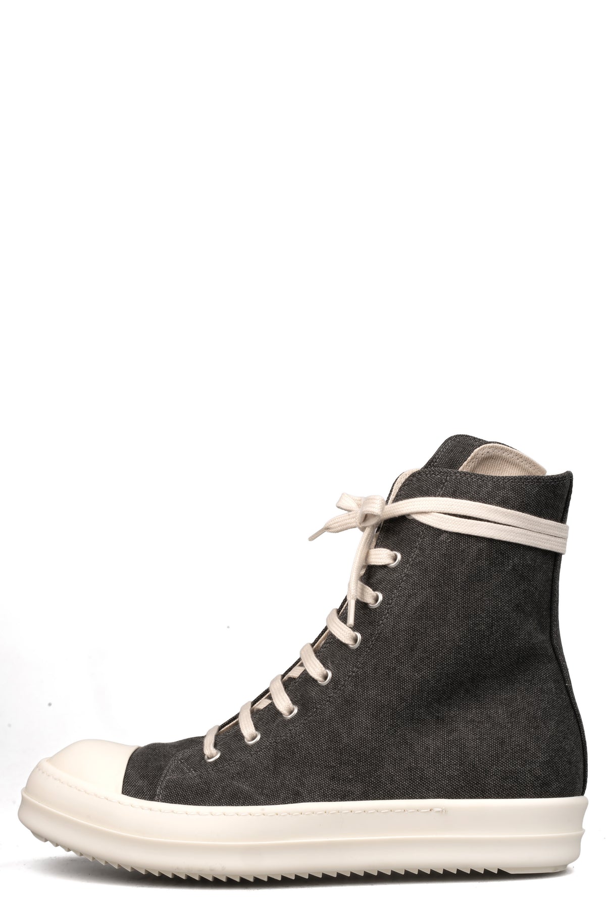 Sneaks coated canvas high top sneakers, Gravel/Milk/Milk
