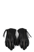 Horse leather zip gloves, Black