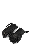 Horse leather zip gloves, Black