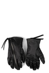 Horse leather zip gloves, Black