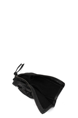 Horse leather zip gloves, Black
