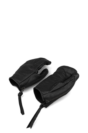 Horse leather trigger mittens, Black