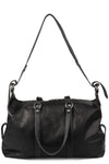 Calfskin leather weekender bag