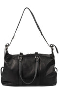 Calfskin leather weekender bag