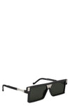 Square acetate sunglasses CL0031, Black Matte/Silver