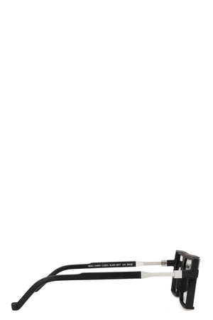 Square acetate sunglasses CL0031, Black Matte/Silver