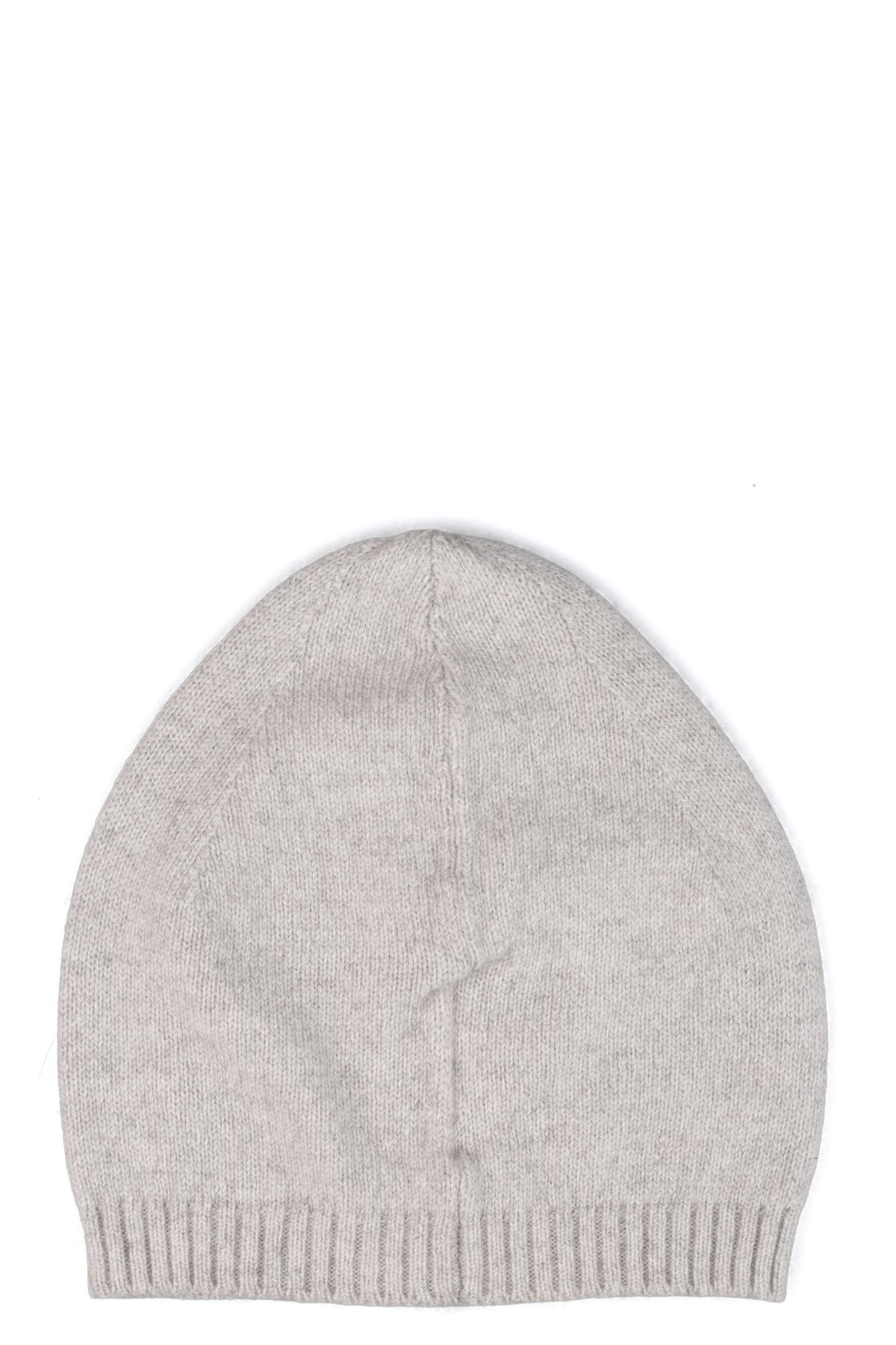 Ribbed knit wool blend hat, Gray Nebbia