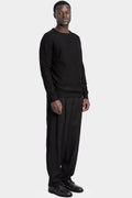 Raglan shoulder wool knit sweater