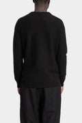 Raglan shoulder wool knit sweater