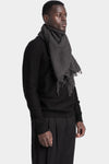 Forme D'Expression | AW25 - Argo large wool knit scarf Grey HX115 ARGB