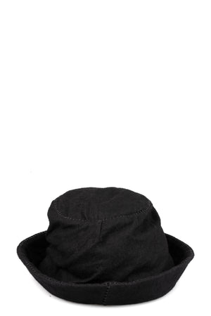 Skewed derby wool linen hat
