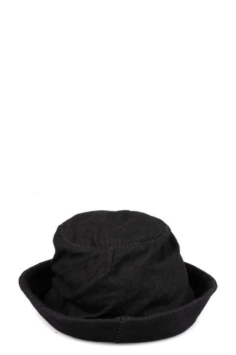 Skewed derby wool linen hat