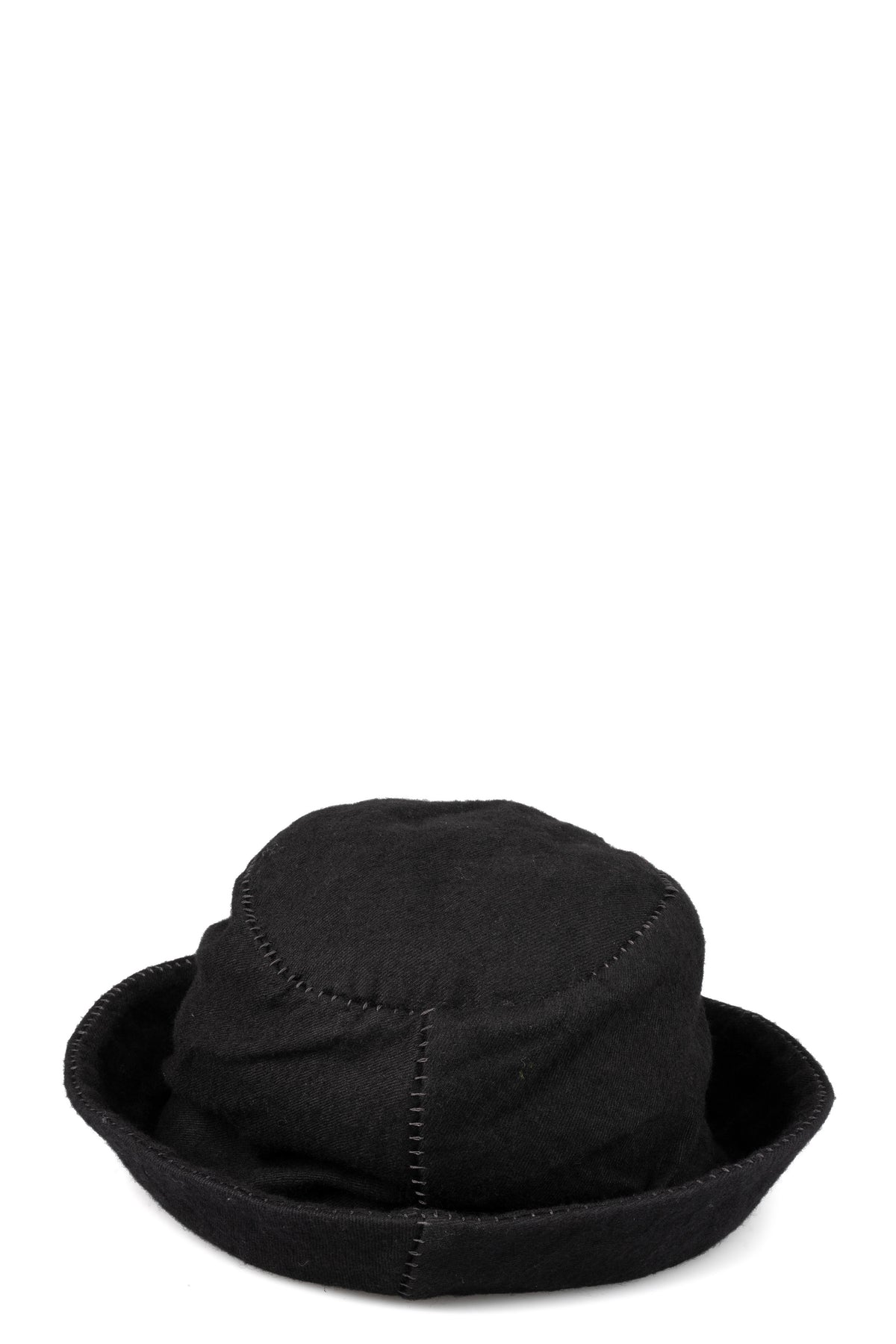 Skewed derby wool linen hat