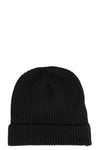 Ribbed wool beanie, Black
