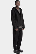 Blackmerle | AW25 - Wool / linen blend hooded jacket, M02-552BK