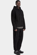 Blackmerle | AW25 - Wool / linen blend hooded jacket, M02-552BK