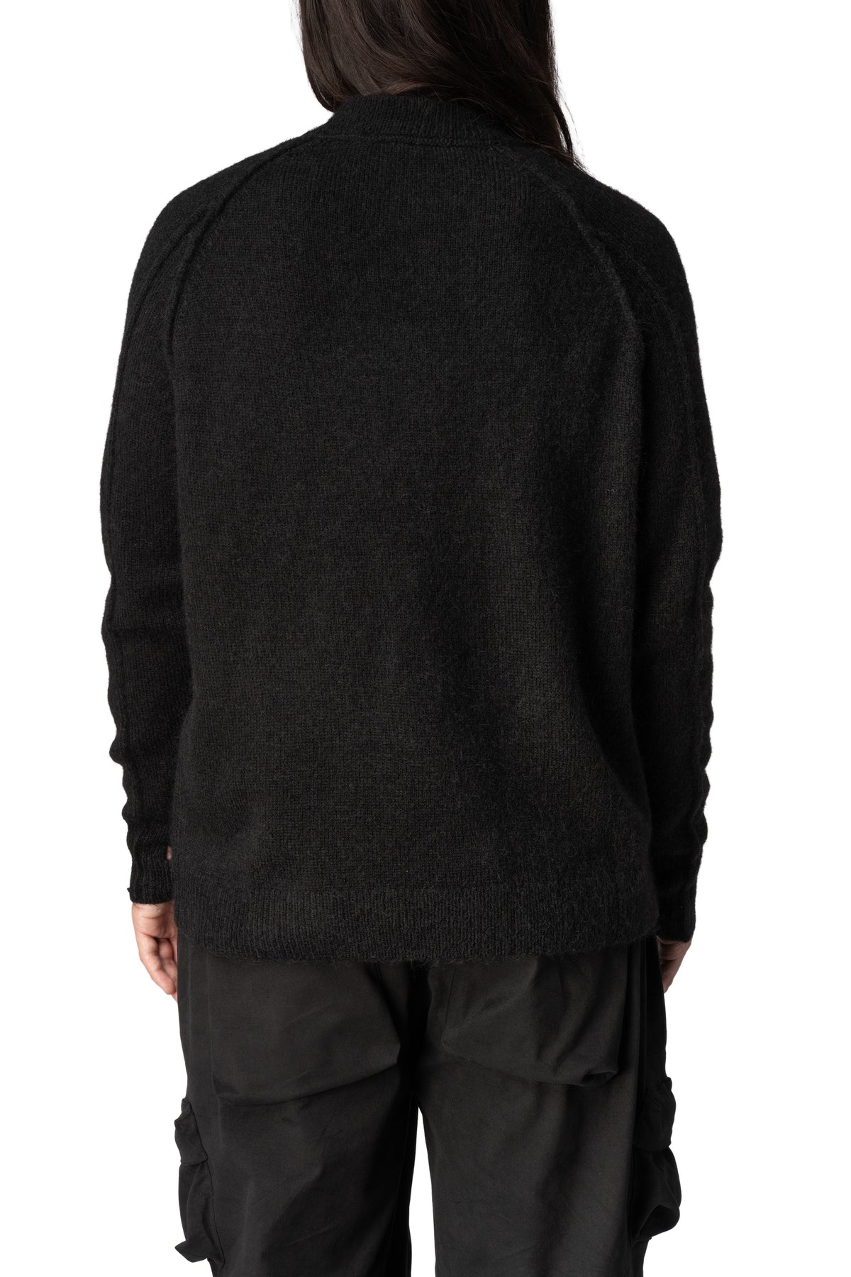 Mohair rag crewneck sweater