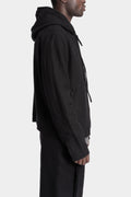 Blackmerle | AW25 - Wool / linen blend hooded jacket, M02-552BK