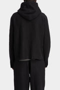 Blackmerle | AW25 - Wool / linen blend hooded jacket, M02-552BK