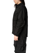 Max Cargo brushed twill overshirt, Black