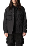 Max Cargo textured nylon overshirt