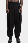 Woven wool pleat pants
