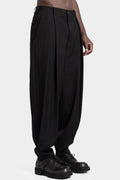 Woven wool pleat pants