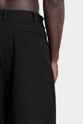 Woven wool pleat pants