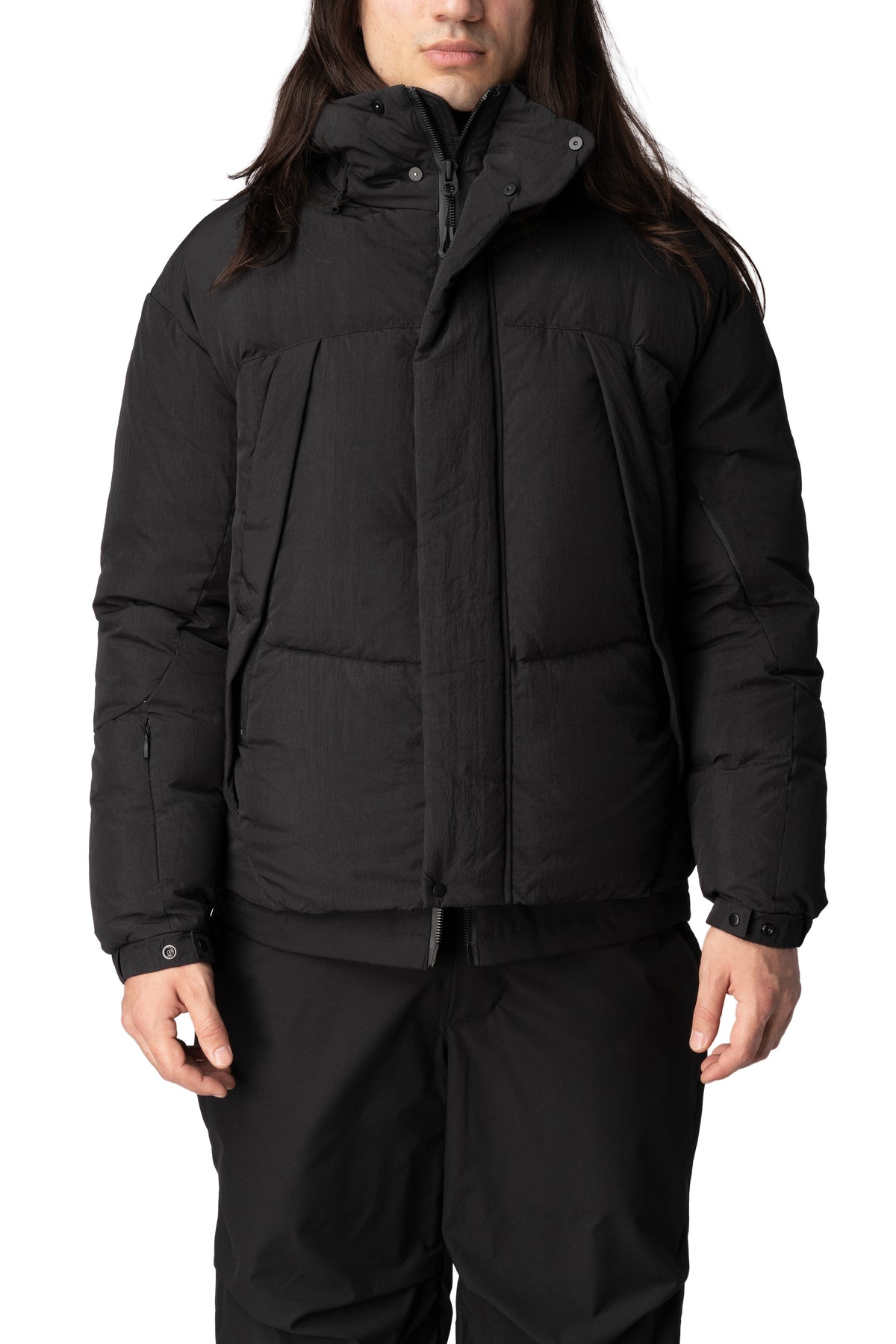 MAG-4 liquid nylon hooded down jacket