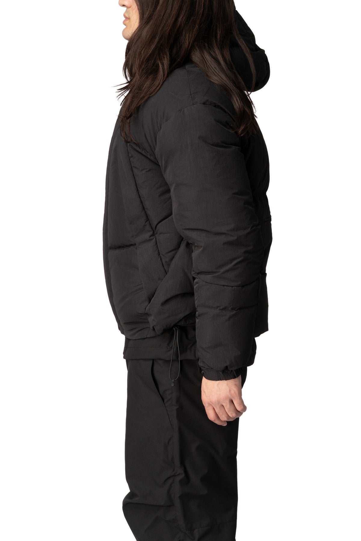 MAG-4 liquid nylon hooded down jacket