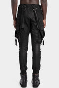 Coated suspender cargo pants