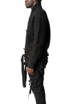 Chenille knit kimono collar jacket, Black