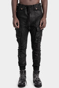 Coated suspender cargo pants