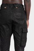 Coated suspender cargo pants