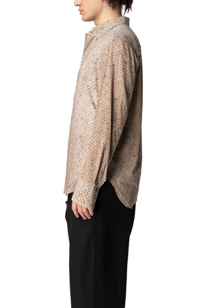 Screen print removable collar shirt