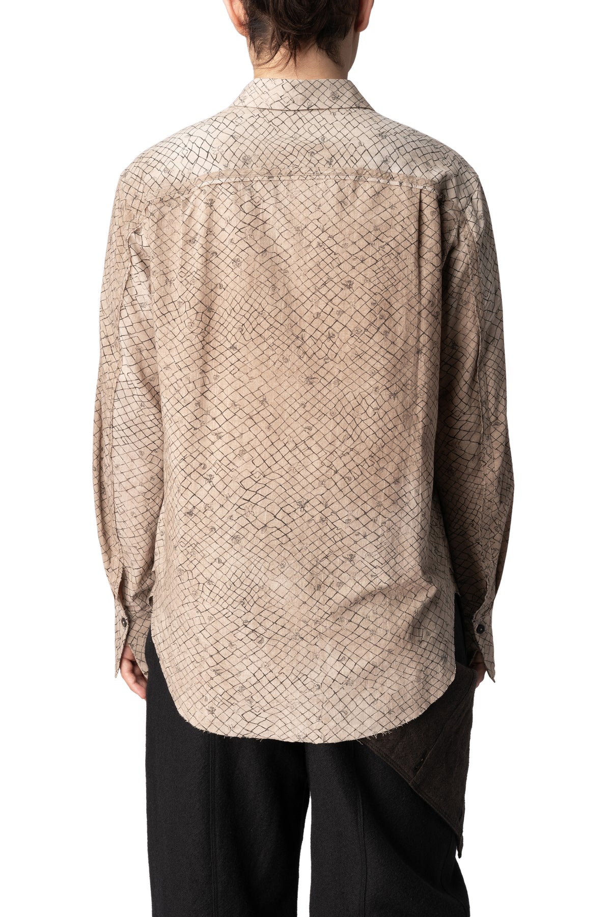 Screen print removable collar shirt
