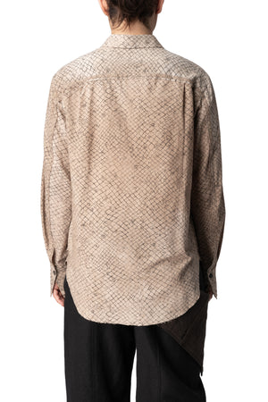 Screen print removable collar shirt