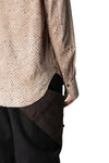 Screen print removable collar shirt