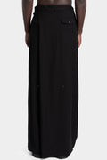 Overlap wide leg wool pants