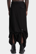 Overlap wide leg wool pants