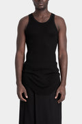 Cotton silk rib tank top
