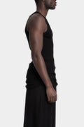 Cotton silk rib tank top
