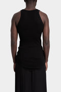 Cotton silk rib tank top