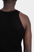 Cotton silk rib tank top