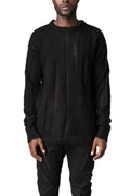 Mohair distressed knit pullover